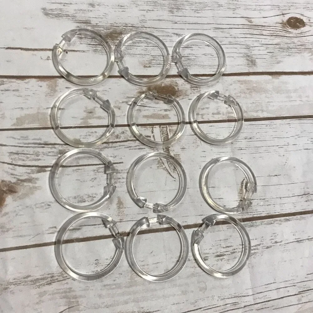 Clear Plastic Shower‎ Curtain Hooks